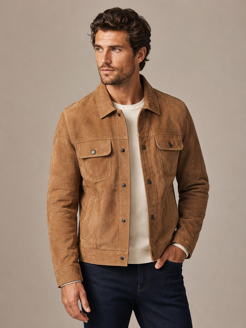 Premium Suede Blazer Jacket