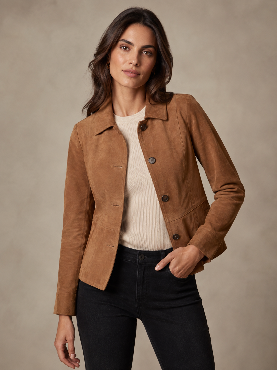 Suede Trucker Jacket