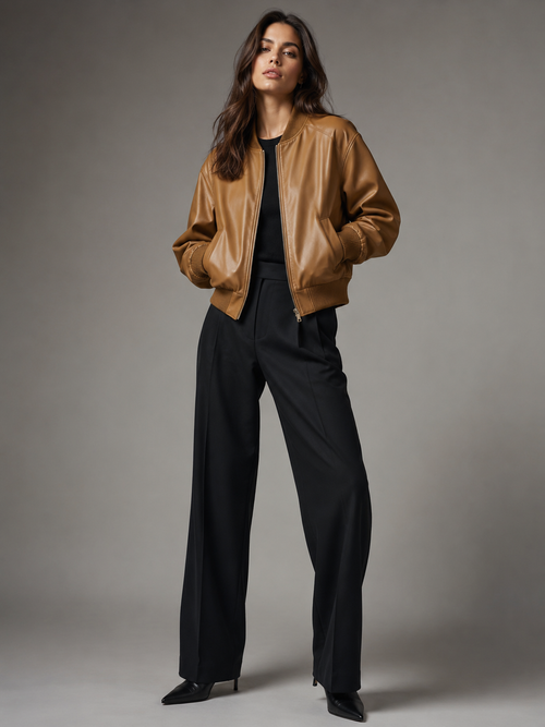 Classic Suede Bomber Jacket