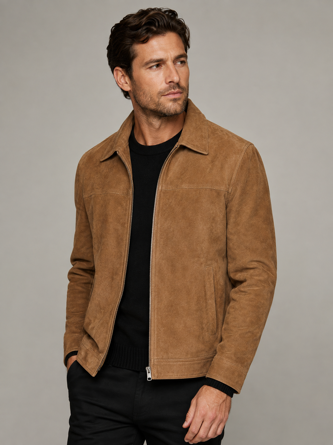 Suede Shirt Jacket