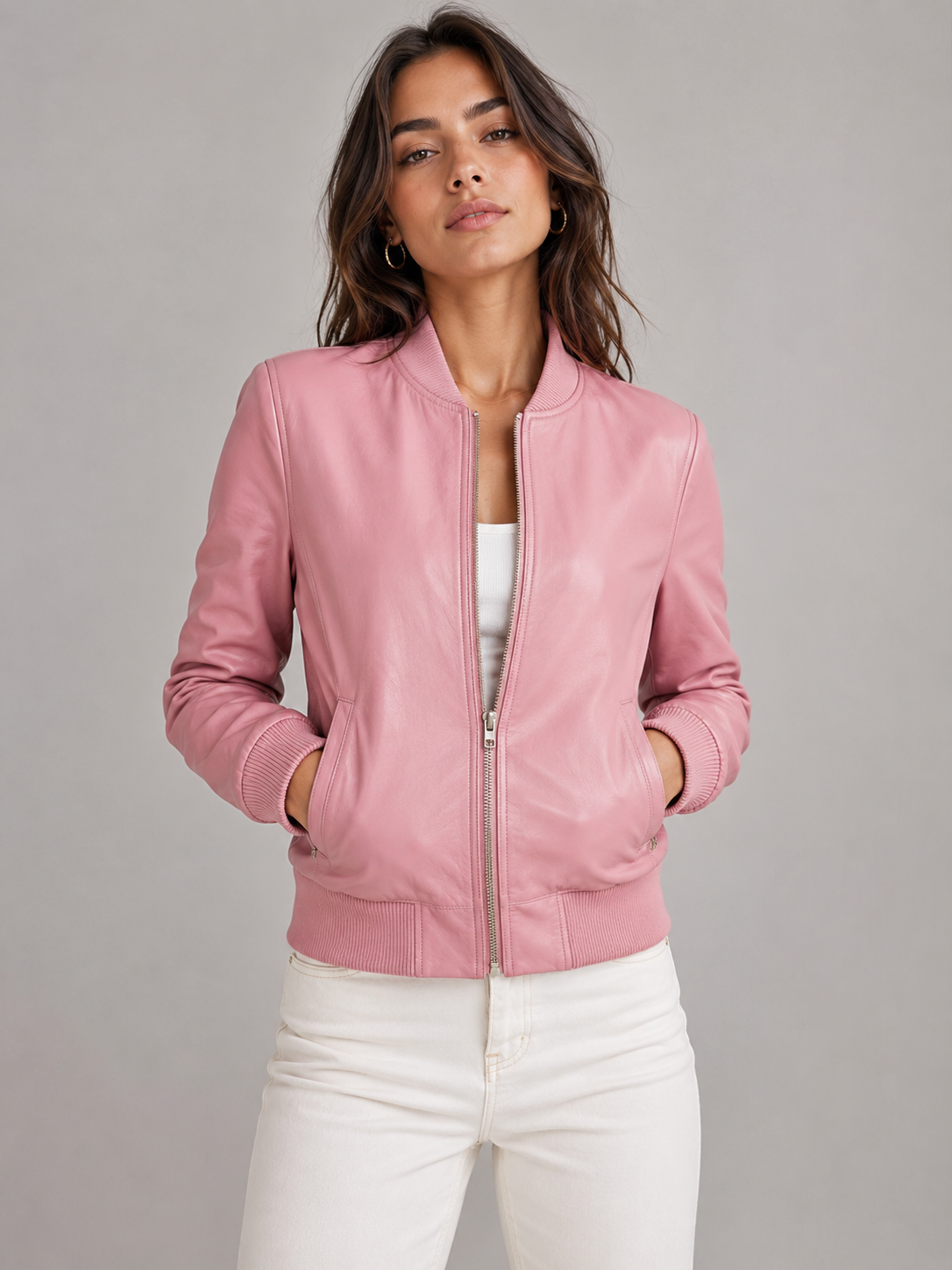 MA-1 Style Leather Bomber