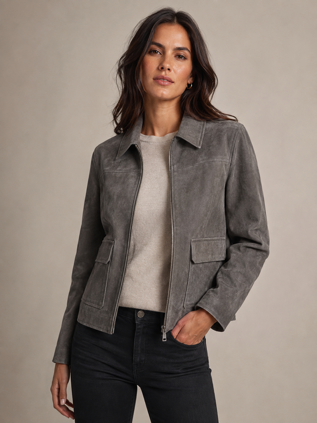 Suede Trucker Jacket