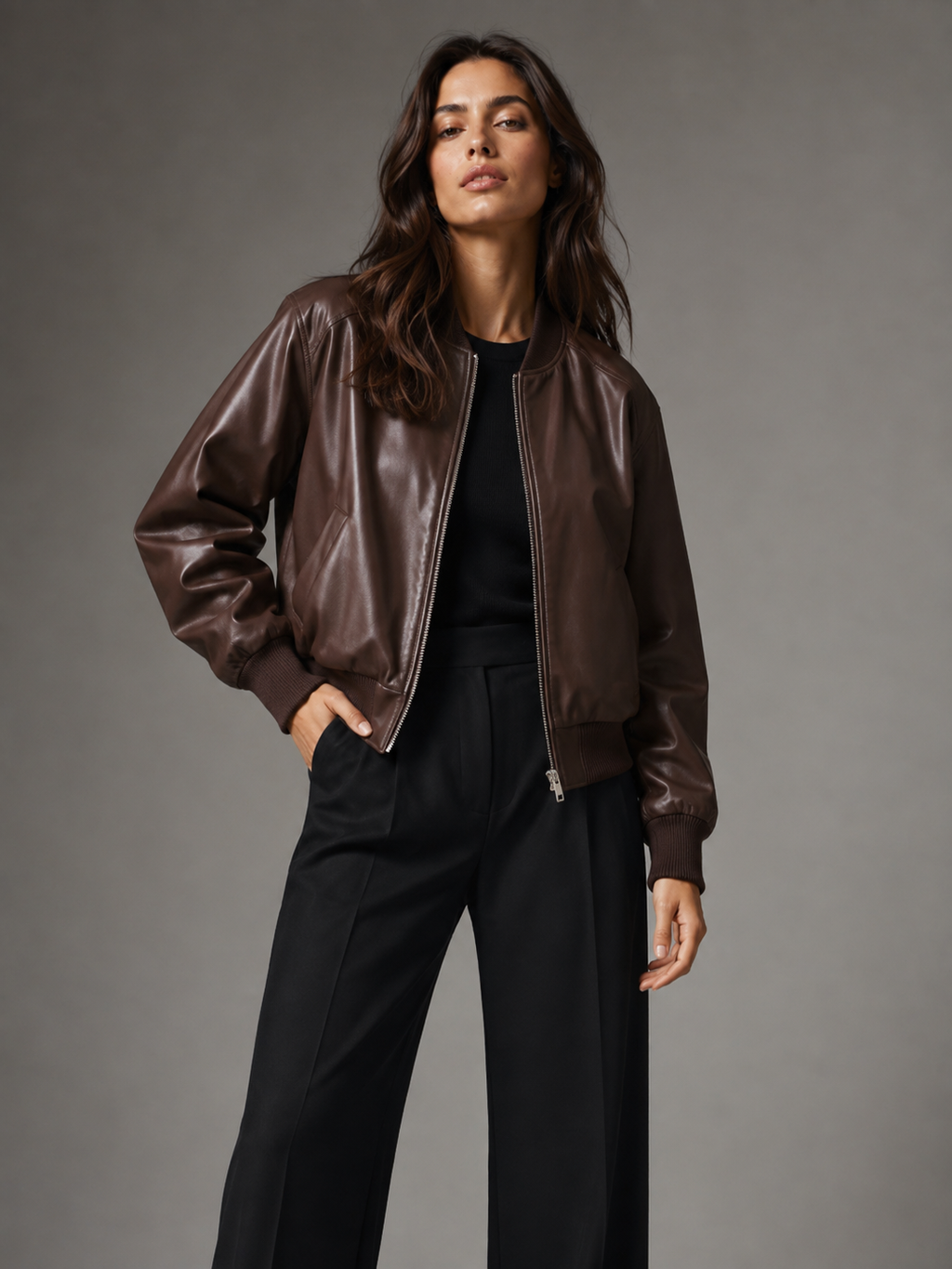 Classic Suede Bomber Jacket