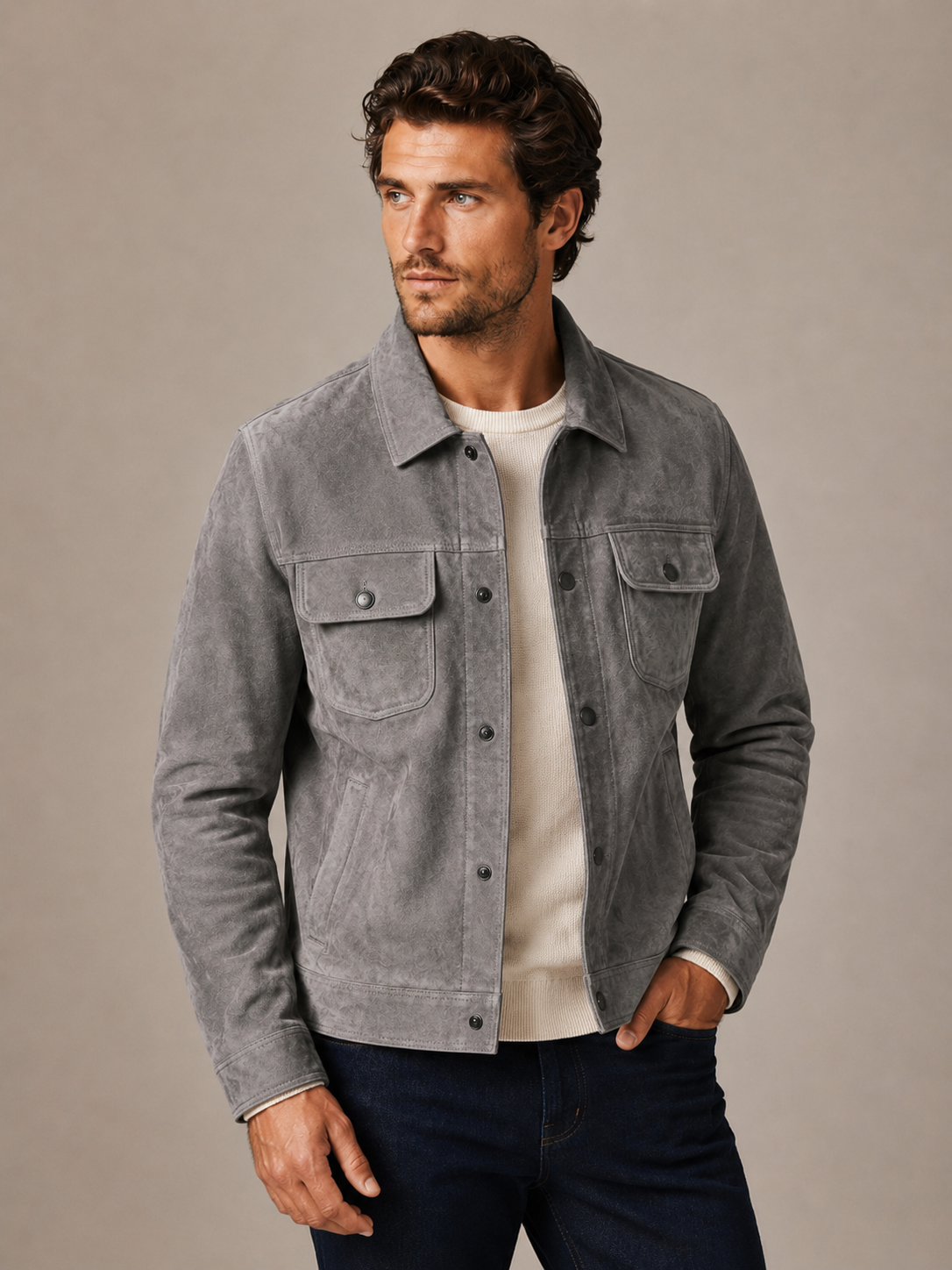 Premium Suede Blazer Jacket