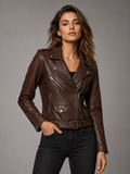 Distressed Vintage Biker Jacket